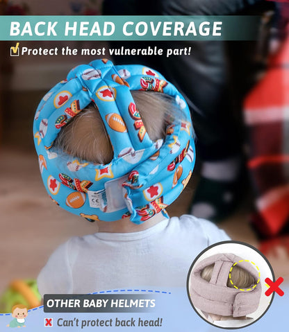 Simply Kids Baby Head Protector Helmet for Crawling, Walking & Running, Adjustable Infant Safety Headguard, Fox, Small