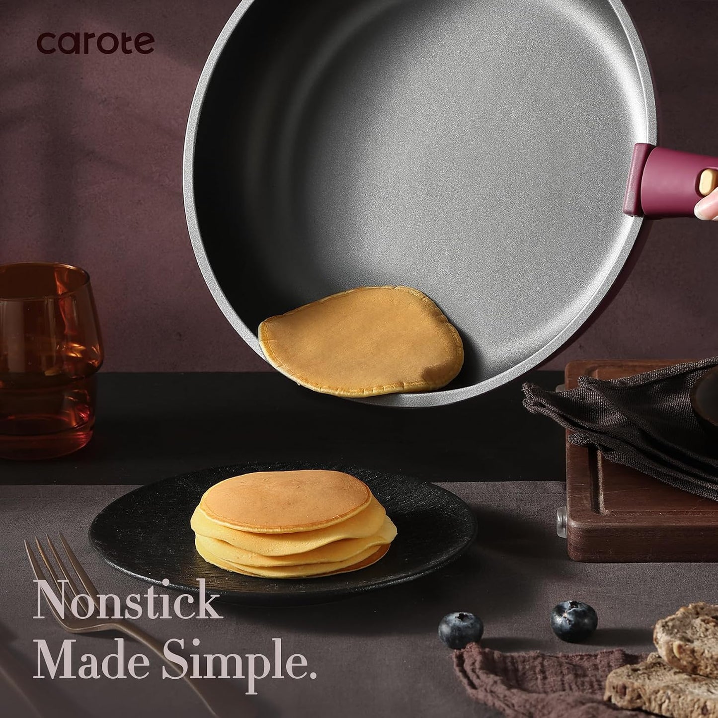 CAROTE 21pcs Pots and Pans Set Non Stick, Detachable Handle Cookware Sets