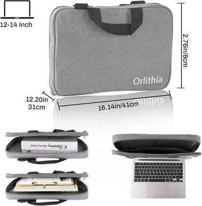 Water Repellent 3-in-1 Laptop Sunshade, Portable Foldable Privacy Visor with Elastic PVC Core, Converts into Shoulder Bag for Outdoor Work, Fits 12-14 Inch Laptops - Cool Silver (Patent Pending)