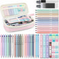 Four Candies 56-Piece School Supplies Set with Pink Pencil Case, Mechanical Pencils, Gel Pens, Ballpoint Pens, Highlighters and Refills