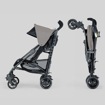 Chicco Liteway Stroller, Compact Fold Baby Stroller with Canopy, Lightweight Aluminum Frame Umbrella Stroller for Babies & Toddlers up to 40 lbs, Arctic/Blue