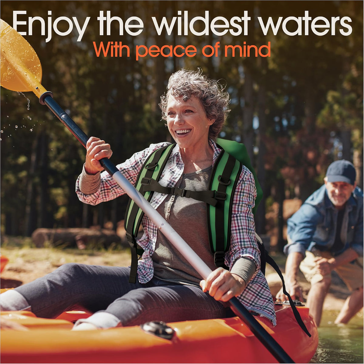 Earth Pak 20L Waterproof Dry Bag with Phone Case, Forest Green