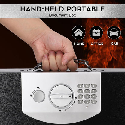 bonsaii SF002-N 0.6 Cu. Ft. Electronic Safe Box | Digital Keypad, Removable Shelf, Type-C Backup Power & Wall Mount