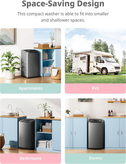 COMFEE' Portable Washing Machine 0.9 cu.ft Compact Washer with LED Display