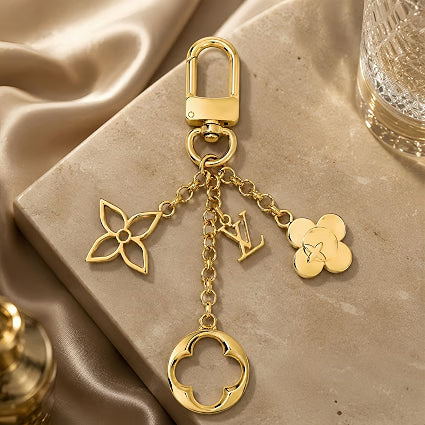 HyperionFlo Essentials Metal Chain Keychain Bag Charm, Gold Bag Hook with Swivel Clasp, Durable Handbag & Backpack Accessory
