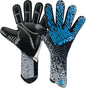 WVVOU Soccer Goalie Gloves for Youth & Adults, Size 9, 4+3mm Super Grip Latex Palm, Breathable Strapless Goalkeeper Gloves for Training & Matches, Black