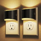 DORESshop Plug-In Night Light, Adjustable 3-Level Brightness, Dusk-to-Dawn Sensor, 3000K, Black, 2-Pack