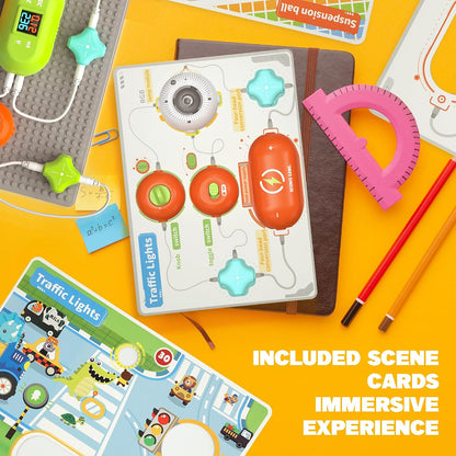 SMILESSKIDDO Science Kits Electronics STEM Kit, 420+ Projects, 35 Circuit Parts, Snap-Together Science Experiments for Kids, Physics Learning Toy