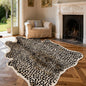 Leopard Print Rug, Cheetah Rugs 5.2x6.8ft Faux Cowhide Skin Animal Carpet
