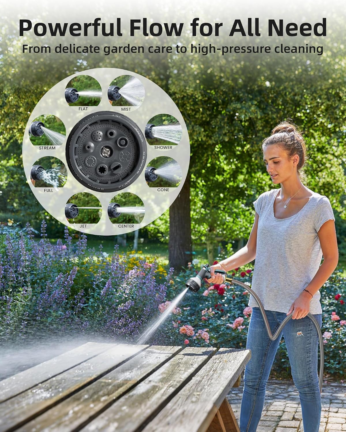 Retractable Garden Hose Reel 1/2 Inch x 100 ft,Automatic Slow Rewind System Heavy Duty Automatic Garden Hose Reels with Kink-Free Rewind and Lock at Any Length, Wall Mount Water Hose Reel for Outside