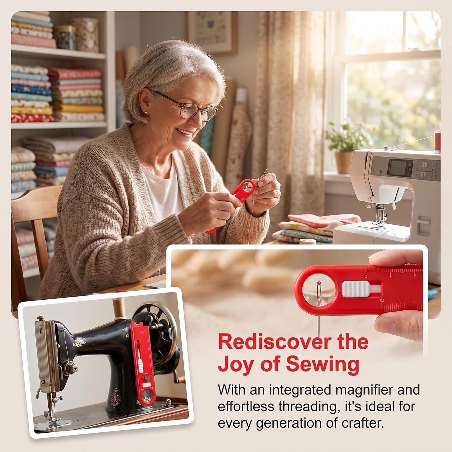HyperionFlo Essentials 4-in-1 Sewing Threader Tool