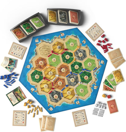 CATAN Board Game 6th Edition, Trade Build & Settle Strategy Game for 3-4 Players, Ages 10+, 60-90 Minute Family Board Game