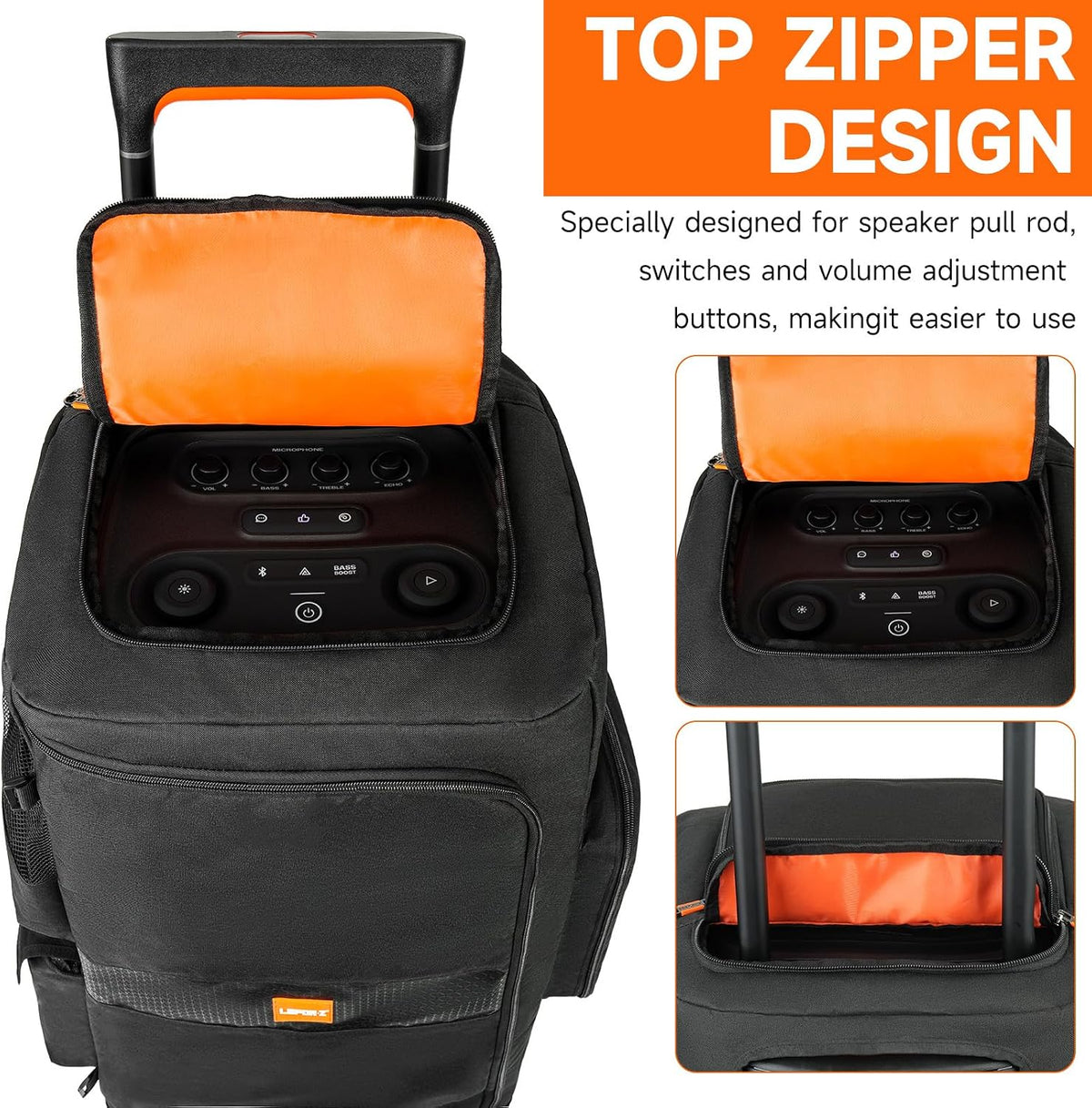 LEFOR·Z Speaker Case Compatible with JBL PartyBox 320/310,Bottomless Cover Portable Speaker Dust Cover Storage Bag Fits for JBL Party Box 320 for Outdoor Travel,Cover Only(Without Wheels and Pull Rod)