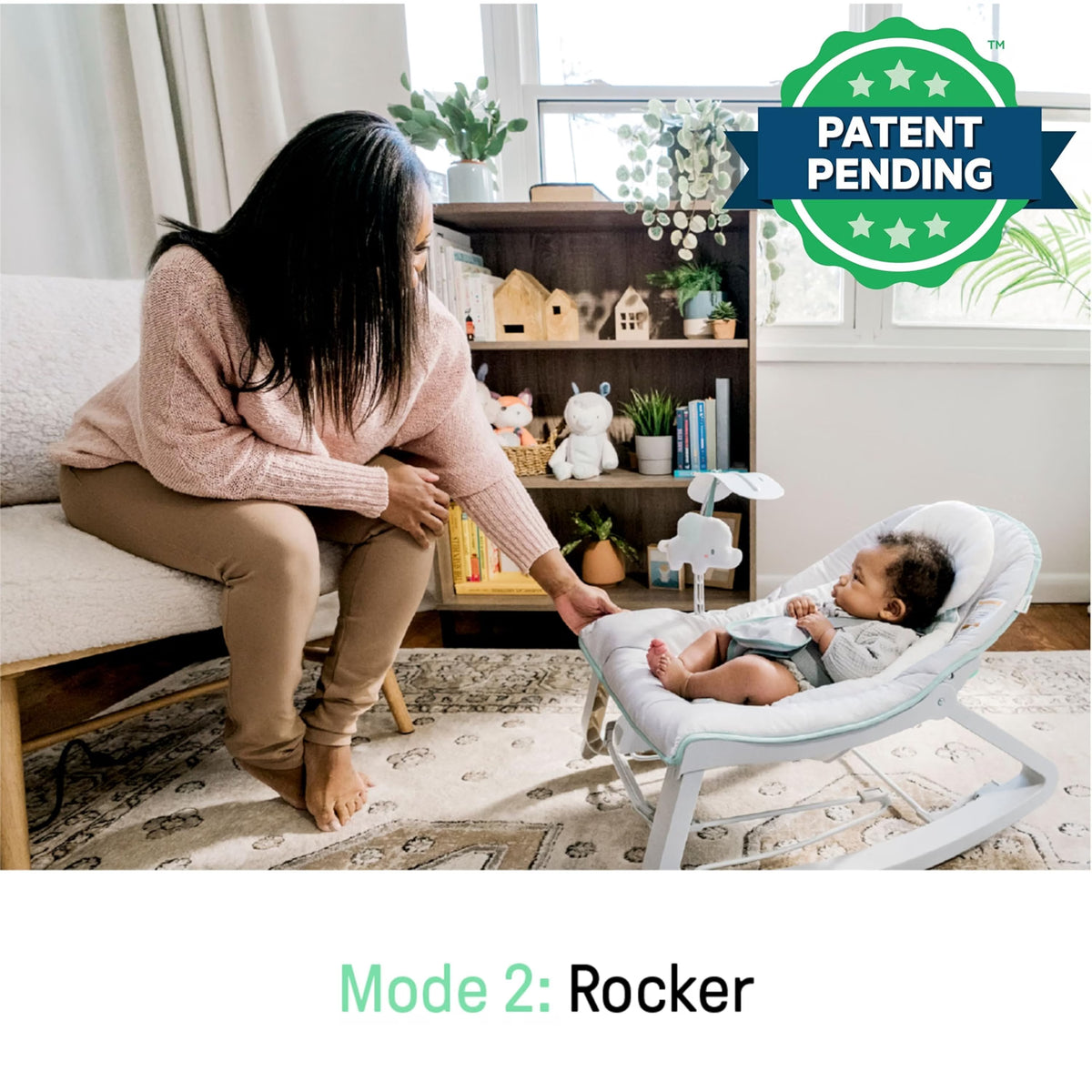 Ingenuity Keep Cozy 3-in-1 Grow with Me Baby Bouncer, Rocker & Toddler Seat, Vibrating Infant Bouncer with Toy Bar, 0-30 Months, Up to 40 lbs, Weaver