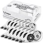 Unjoo White Correction Tape 12-Pack for School & Office