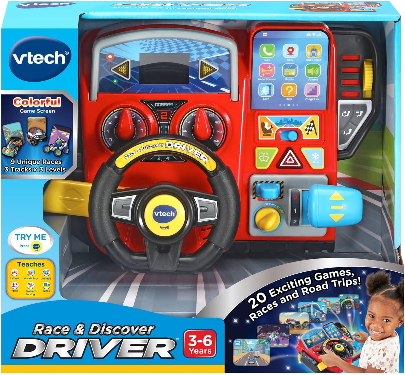 VTech Race and Discover Driver – Interactive Learning Toy for Kids