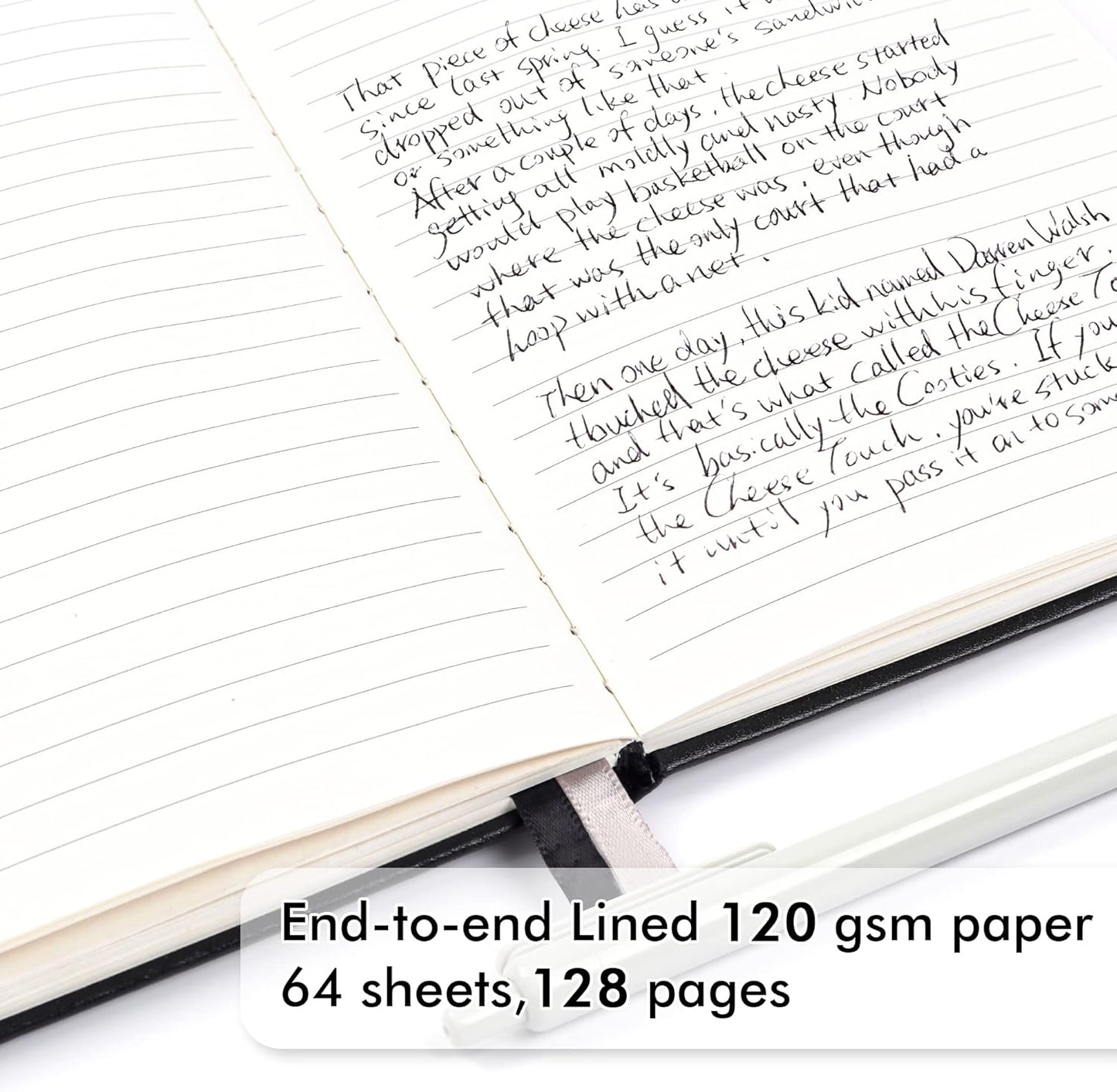 Feela 12 Pack Notebooks Journals Bulk with 12 Black Pens, A5 Hardcover Ruled Journal Set with Pen Holder, 120 GSM, 5.1” x 8.3”, Black