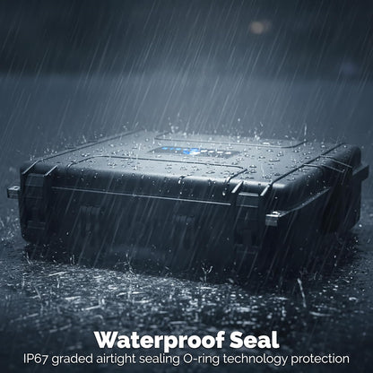 CASEMATIX Waterproof IP67 Laptop Hard Case for 15.6-17.3 inch Gaming Laptops & Accessories - Heavy Duty Hard Laptop Case with Foam Compatible with Asus Acer MSI Alienware Gaming Models & More