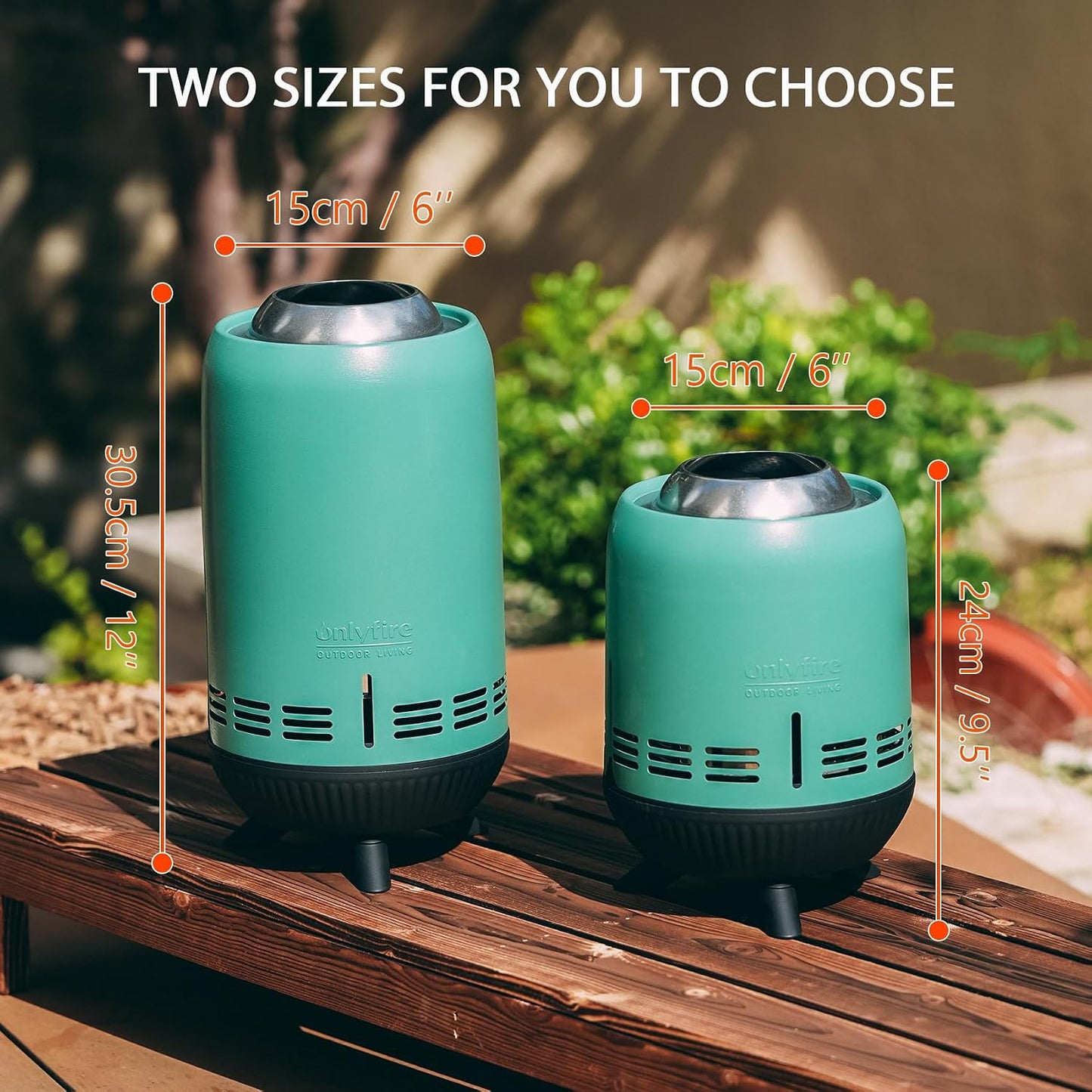 Portable Smokeless Fire Pit, 9.5” Stainless Steel Camp Stove, Blue FP055