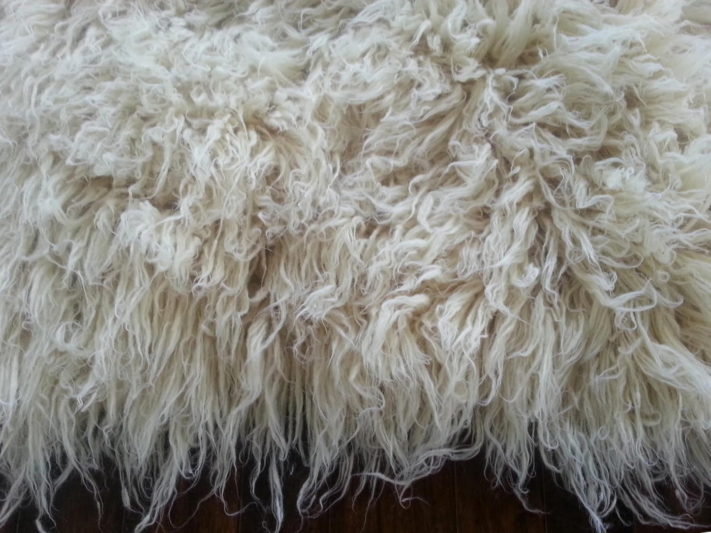 Unruly and Gorgeous flokati Rug. Exotic 6" Wool Pile. 100% Natural Wool. Shaggy Organic Area Rug (5x7)
