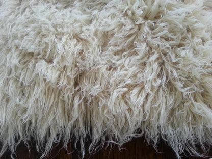 Unruly and Gorgeous flokati Rug. Exotic 6" Wool Pile. 100% Natural Wool. Shaggy Organic Area Rug (5x7)