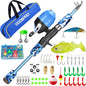 ODDSPRO Kids Fishing Pole, 4.92ft Portable Telescopic Fishing Rod and Spinning Reel Combo Kit with Tackle Box, Carrying Bag and Accessories for Boys & Girls