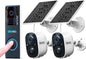 SOVMIKU Vicohome Solar Security Camera and Video Doorbell, 2K 3MP Wireless Outdoor Camera, PIR Motion Detection, Two-Way Audio, Color Night Vision, Audible Siren, IP65