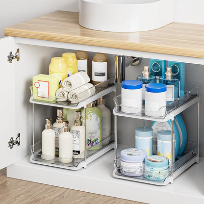 Delamu 2-Tier Under Sink Organizer 2 Pack