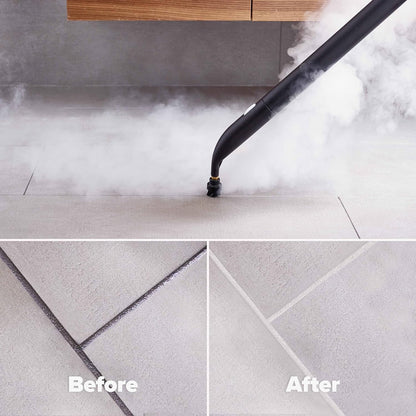 Dupray Neat Plus Steam Cleaner for Home - Essential Pack 90s Fast heat up & unlimited steam |Chemical-free cleaning for floor, car, wall, grout & kitchen |Steam mop|17 Accessories