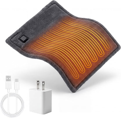 USB Mini Heating Pad for Travel with 3 Heat Settings & Auto Off