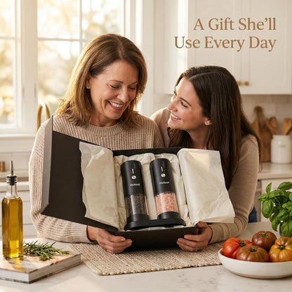 Hotool Electric Salt and Pepper Grinder Set, 4oz