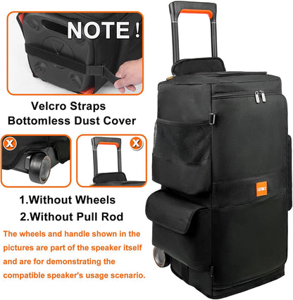 LEFOR·Z Speaker Case Compatible with JBL PartyBox 320/310,Bottomless Cover Portable Speaker Dust Cover Storage Bag Fits for JBL Party Box 320 for Outdoor Travel,Cover Only(Without Wheels and Pull Rod)