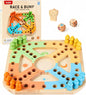 Greek Science Wooden Race and Bump Board Game for Kids 5+, Classic Dice-Based Racing Game for 2–4 Players, Rubberwood Family Strategy Game with Wooden Pieces
