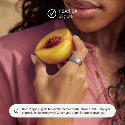 OURA Ring 5 Smart Ring | Silver Size 10, Fitness & Sleep Tracker, Health Monitoring & AI Advisor