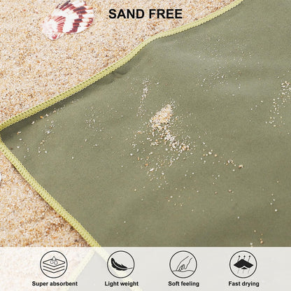 Rainleaf Microfiber Towel, 48 x 24 Inch Quick-Dry Camping, Travel & Gym Towel, Super Absorbent Lightweight Compact Bath Towel, Army Green