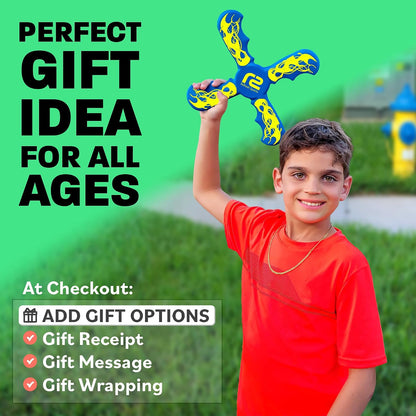 Refresh Sports Soft Boomerang for Kids, EVA Foam Flying Boomerang for Ages 6+, Easy-to-Throw Outdoor Toy for Boys & Girls, Beach, Pool & Backyard Play, Blue