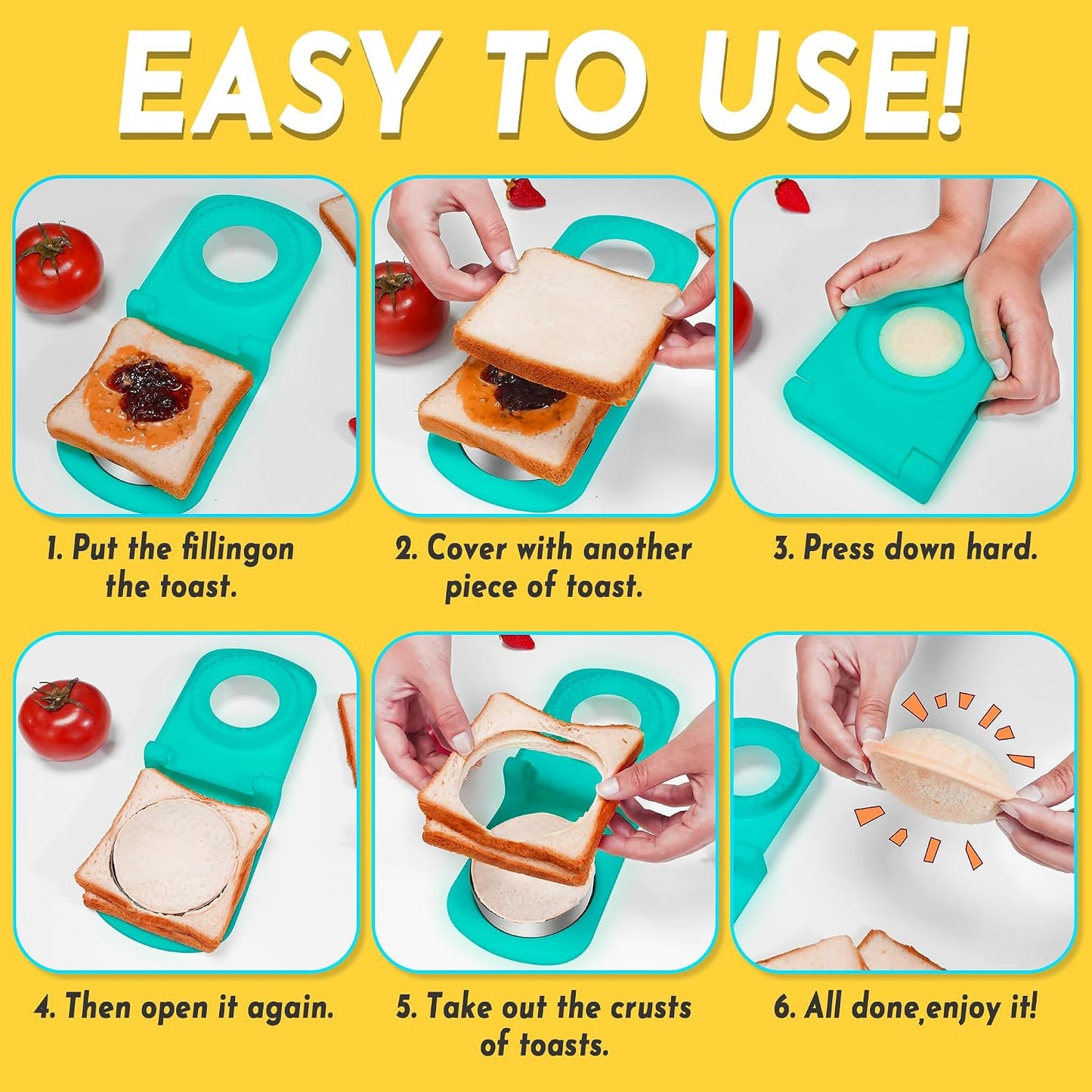 HiYZ Sandwich Cutter and Sealer Crustless Sandwich Maker
