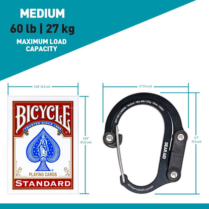 GEAR AID HEROCLIP Medium Carabiner Gear Clip & Hook for Camping & Travel Rotating gear clip and hook keeps backpacks, camping gear, water bottles and travel bags off the ground and within reach.