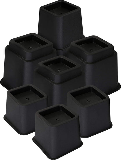 Utopia Bedding Bed Riser, 3 & 5 Inches Adjustable Furniture Risers for 8 Inch Combined Furniture Lift, Under Bed Storage & Dorm Room Essential, Supports Up to 1,300 lbs (36 Set, Black)