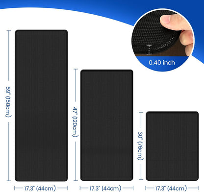 Kitchen Mats for Floor, 3-Piece Cushioned Soft Kitchen Rugs, Non-Slip Waterproof Floor Mats