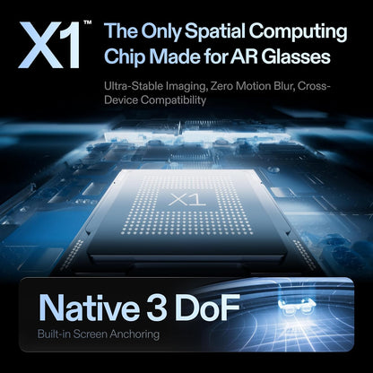 XREAL One Pro AR Glasses with X1 Chip, 171" 120Hz FHD Display, Native 3 DoF