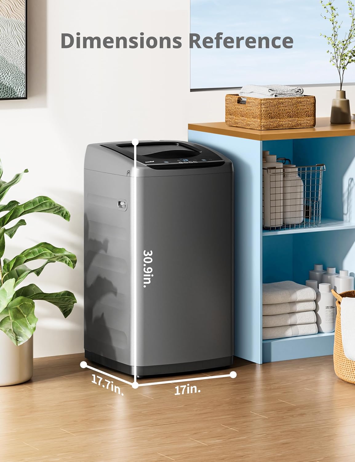 COMFEE' Portable Washing Machine 0.9 cu.ft Compact Washer with LED Display