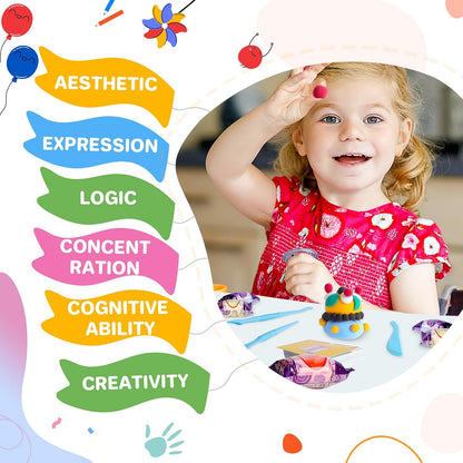 Aestd-ST Air Dry Clay 66 Colors, Modeling Clay Kit for Kids, Teens & Adults, Soft Non-Sticky DIY Magic Clay with Sculpting Tools & Storage Bags