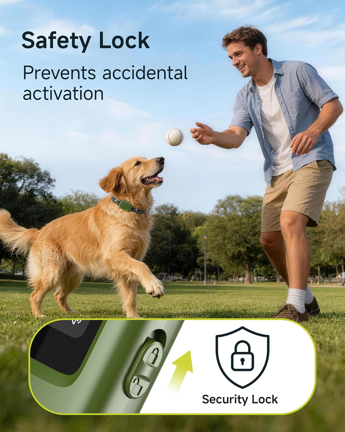 HapTop Dog Training Collar with Remote, 4500FT Range, Adjustable Training Collar for Dogs 10-120 lb, Green