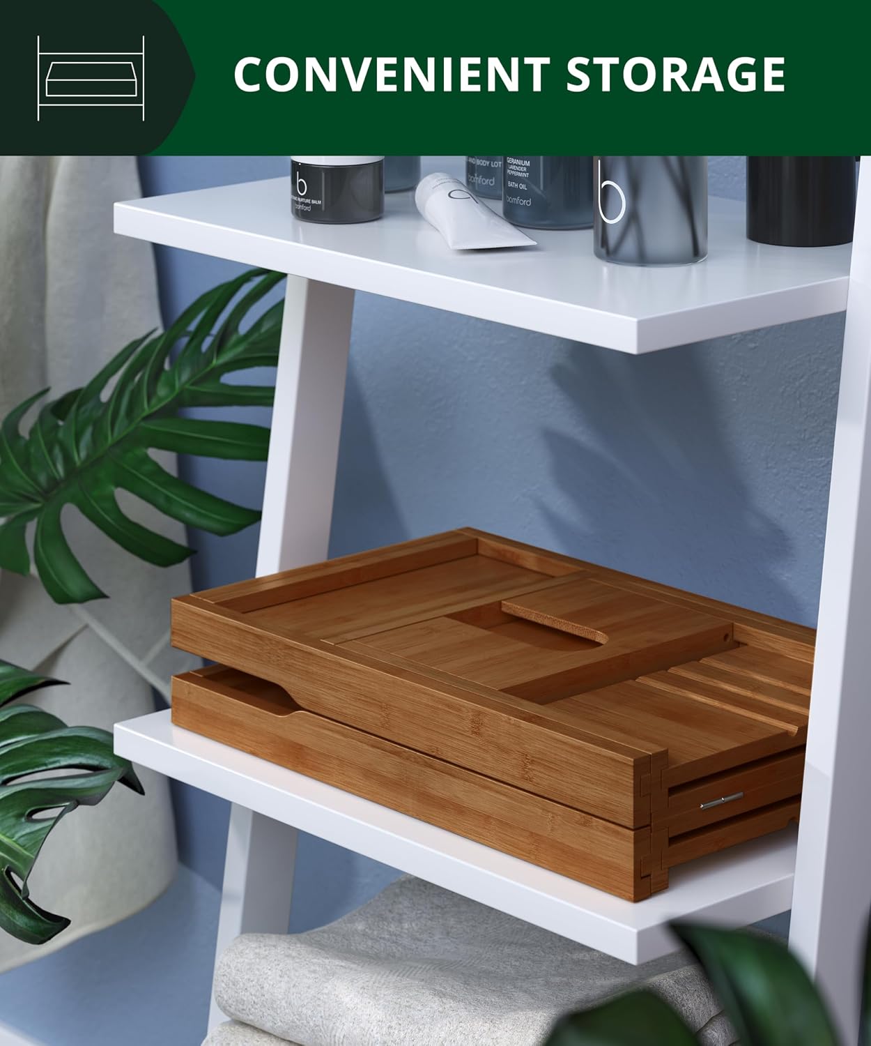Trending Now Wood Bath Tray – Bathtub Tray for Tub, Expandable Bamboo Bath Tray & Bathtub Caddy with Book Holder, Wine Glass Holder, Phone & Tablet Stand, Spa Bath Accessories, Birthday Gifts for Mom