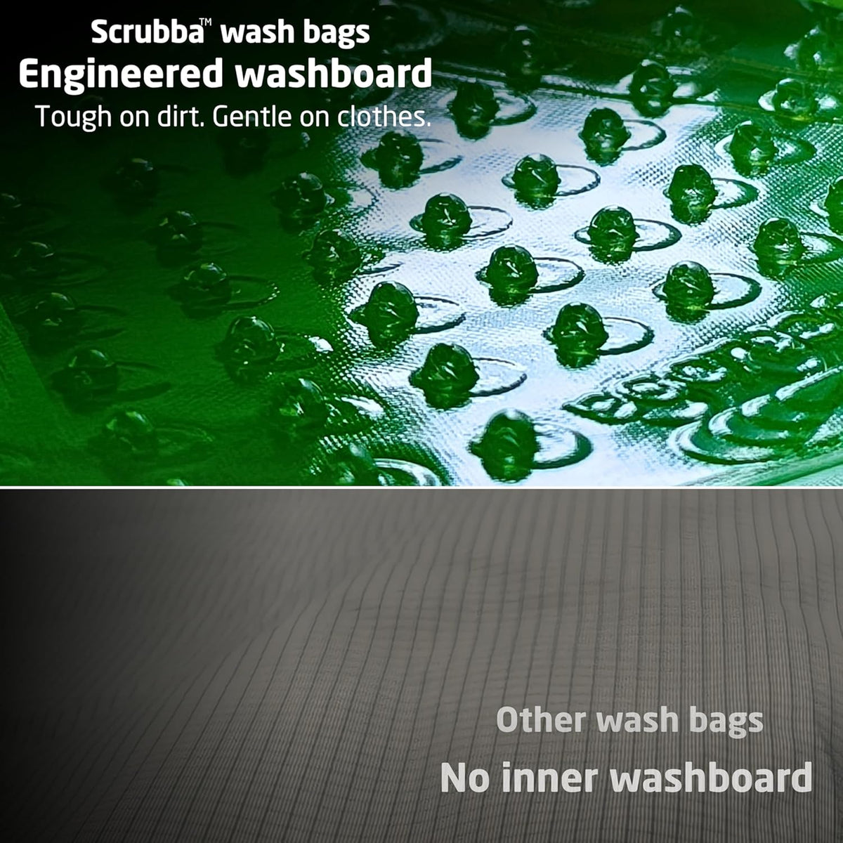 Scrubba Wash Bag Portable Travel Clothes Washer | Patented Washboard-in-a-Bag with Internal Washboard, 5KG Capacity & No Electricity