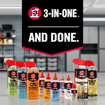 3-IN-ONE Multi-Purpose Oil, 8 oz, 12-Pack, Lubricates, Cleans & Protects Against Rust and Corrosion, Precision Marksman Twist Spout