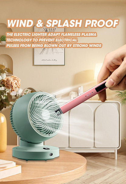 MEIRUBY Rechargeable USB Electric Arc Lighter, Rose Gold