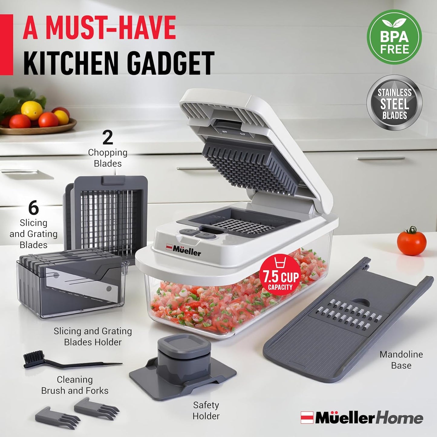 JANSKA 10-in-1 Vegetable Chopper & Mandoline Slicer