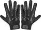 HyperionFlo Essentials Youth American Football Gloves, Wide Receiver Gloves with Tacky Silicone Grip Palm, Finger Protection, Youth Large, Matt Black